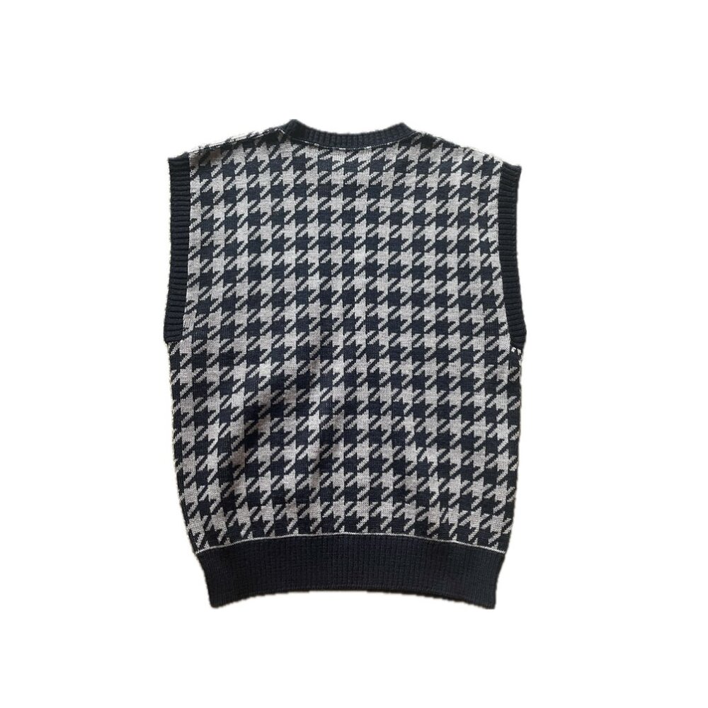 Vintage Pendleton Blue And Gray Houndstooth Print… - image 2